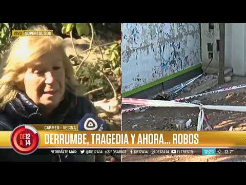 Después del derrumbe llegan los robos