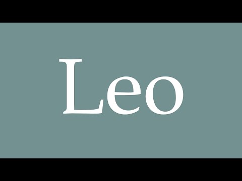 How to Pronounce ''Leo'' Correctly in French