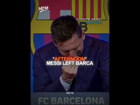 The Day Messi Left Barcelona 😥💔