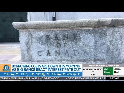 カナダ中銀の利下げに大手銀行が反応 (Big banks react to the Bank of Canada's interest rate cut)