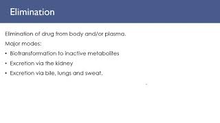 Pharmacokinetic part 3 video