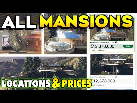 GTA Online All Mansions Prices and Locations (A Safehouse in the Hills DLC)