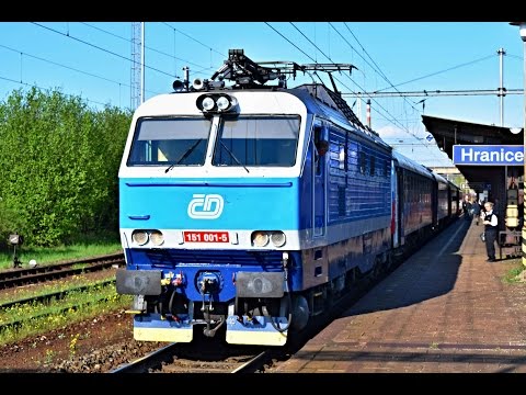ČD 151.001 + vagón HORALKY - Ex 146 LANDEK - Hranice na Moravě