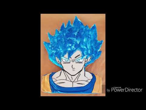 Goku Satán blue tarta