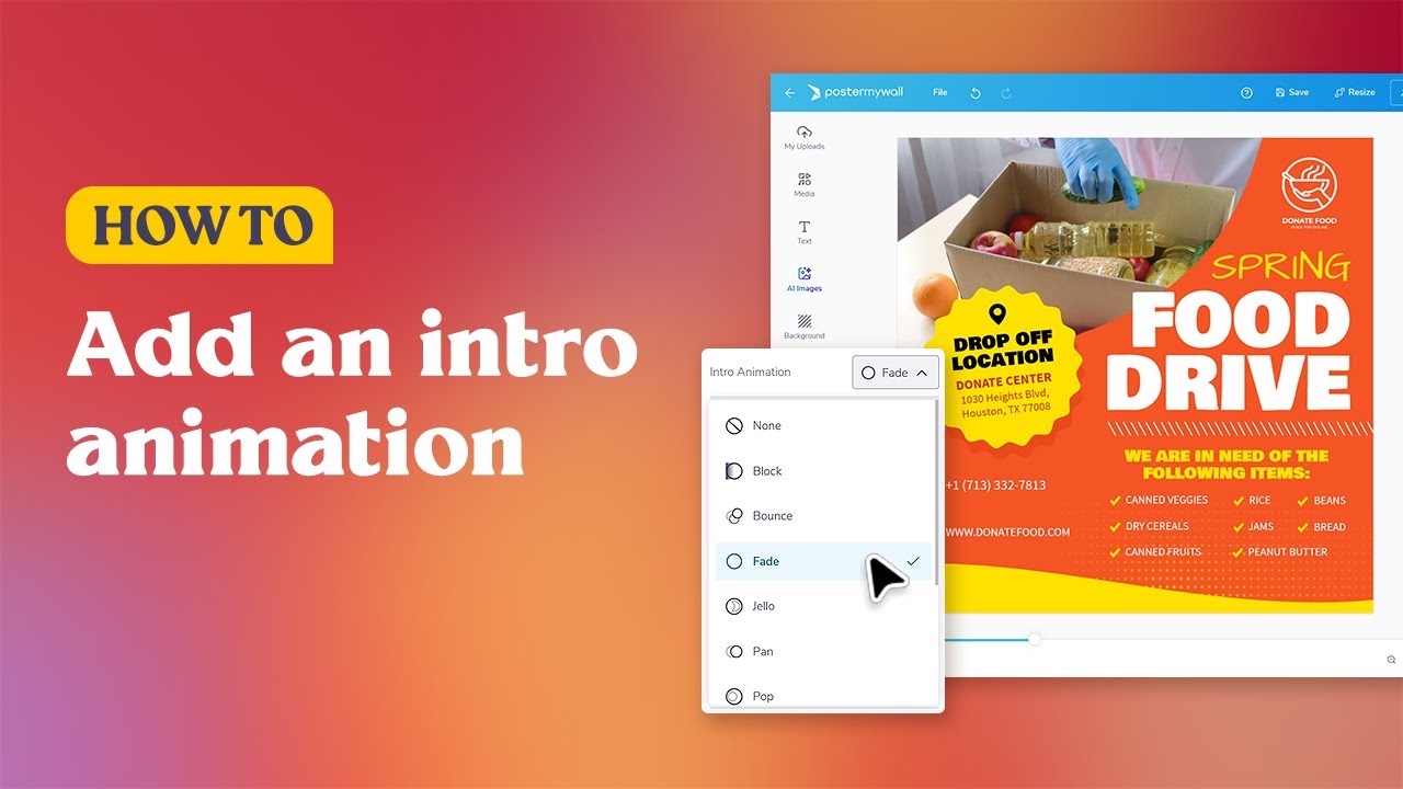 How to Add an Intro Animation to Your Designs with PosterMyWall