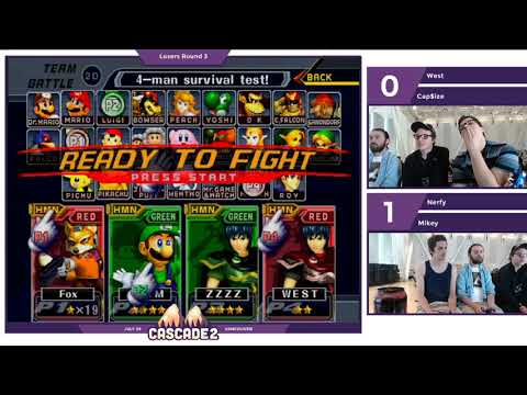 Cascade 2 Melee Doubles L3   West & Cap$ize VS Nerfy & Mikey