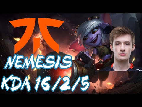 FNC Nemesis Tristana vs CASSIOPEIA MID - EUW CHALLENGER - PATCH 10.10