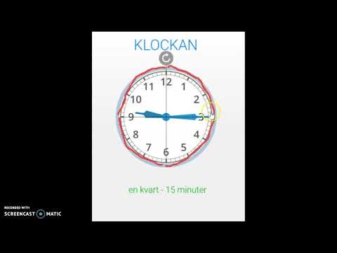 klockan, kvart i och kvart över