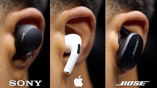 Video thumbnail for Sony WF-1000XM4 Earbuds VS Airpods Pro VS Bose Quietcomfort Earbuds by CEONTHEMAKING