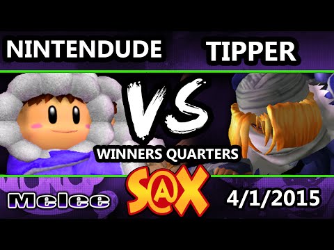 S@X - Nintendude (Ice Climbers) Vs. Tipper (Sheik) SSBM Winners Quarters - Smash Melee