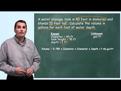 Problem Solved: Calculating Tank Volume - Water Treatment, Distribution System and Wastewater Math