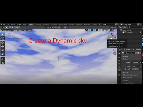 How to create a dynamic sky in blender 2.8
