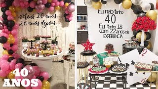 TEMAS CRIATIVOS PARA FESTA DE 40 ANOS