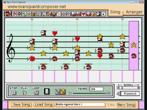 (WIP) Marx Battle in Mario Paint Composer