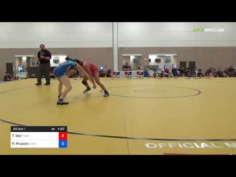 2018 Women's National /UWW Cadet Women Finals 49 RR Rnd 1 - Tiare Ikei (Team) Vs. Peyton Prussin (