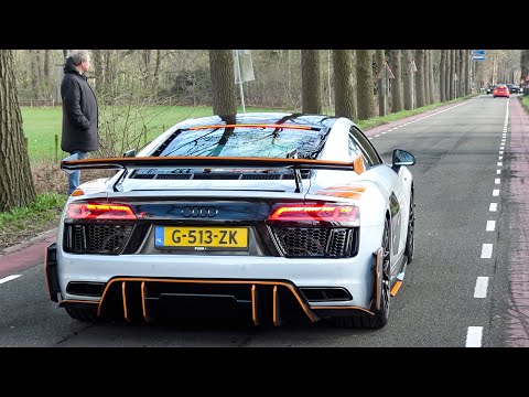 Audi R8 V10 Performance with Capristo Exhaust - LOUD Accelerations, Downshifts, Crackles!