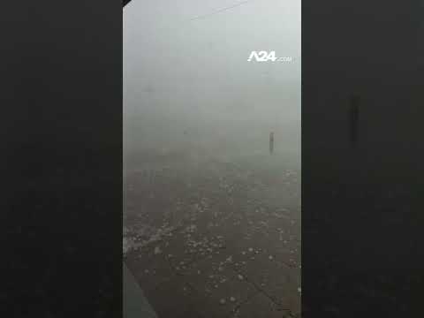 🔴 Impresionante tormenta con granizo en San Vicente
