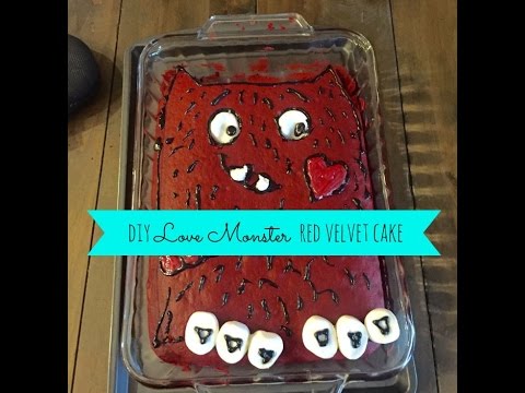 DIY Love Monster Red Velvet Cake Video