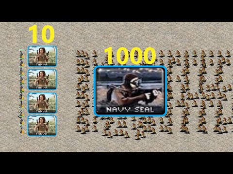 10 Tanya vs 1k Seals - This is Sparta - Red Alert 2