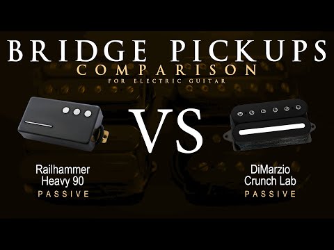 Railhammer HEAVY 90 vs DiMarzio CRUNCH LAB - Bridge Guitar Pickup Comparison Tone Demo