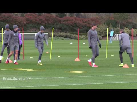 Tottenham training pre Champions League vs RB Leipzig