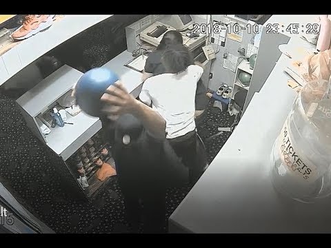 2 arrested after bowling employee beaten with stool and bowling ball