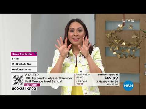 JBU by Jambu Alyssa Shimmer Knit Wedge Heel Sandal