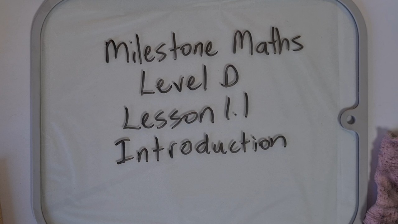 Milestone Maths Level D Lesson 1.1