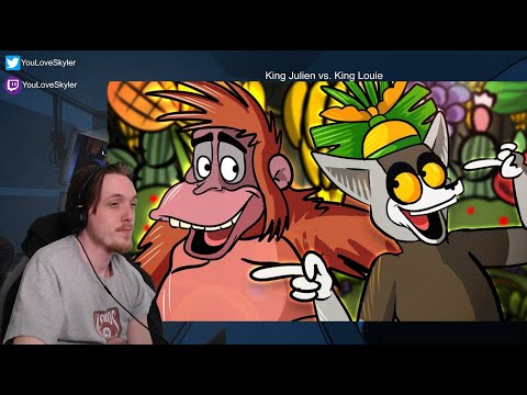 King Julien vs. King Louie - Rap Battle (Reaction/Breakdown) ft. Chase Beck & Snakebite126