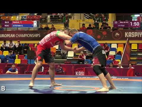 1/4 Men - 84 kg: T. RASUL (BLR) v. G. STEFAN (ROU)