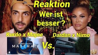 Dardan x Nimo - TELEFON vs. Kurdo x Majoe - MASERATI / wer ist besser ??? Live reaction | Lisha&Lou