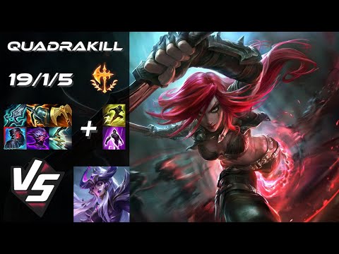MID Katarina vs Syndra [QUADRAKILL] - EU Challenger Patch 25.20