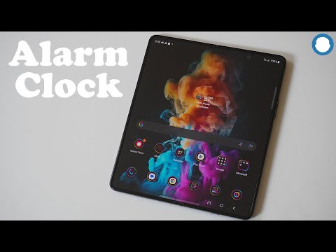 How To Setup Alarm Clock On Samsung Galaxy Z Fold 5 - Add Alarm