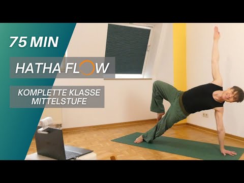 75 min Hatha Flow Yoga komplette Stunde | so sind meine Onlineyoga Klassen