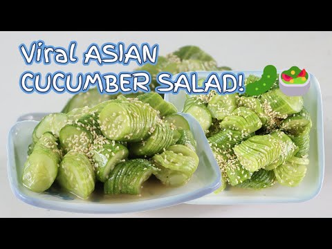 Viral ASIAN CUCUMBER SALAD! Easy Cucumber Salad Recipe Anyone Can Try 🥒🥗  #cucumber #salad