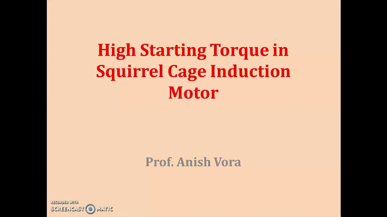 Method for High Starting Torque in Sq Cage Induction Motor|Design Of Three Phase Induction Motor|