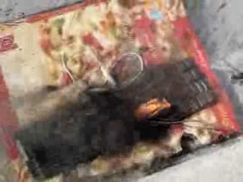 old electronic circuit board burning destruction