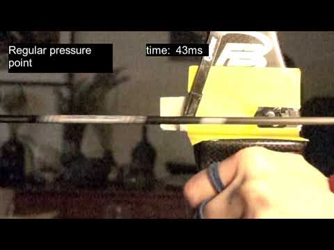 Pressure point variability: effect on arrow movement in slow motion (1000fps)