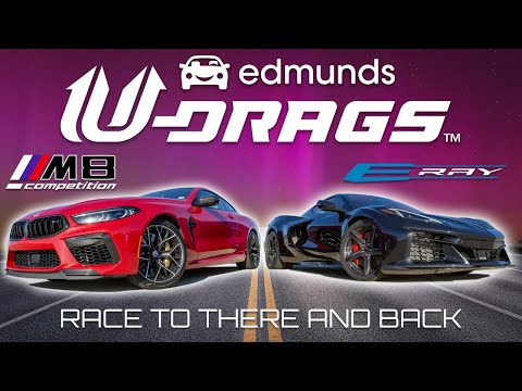 U-DRAG RACE: BMW M8 Competition vs. Chevy Corvette E-Ray | Quarter Mile, Handling & More