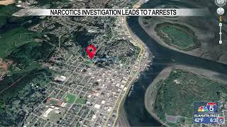 Narcotics investigation leads to 7 arrests in Coos County