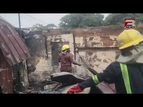 Fire Guts Car Spraying Shop in Kotobabi