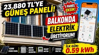 Apartman Dairesinde Bedava Elektrik! Balkon Tipi Güneş Enerjisi Kurulu