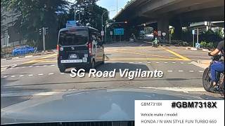 22aug2026  upper changi road north #GBM7318X honda nvan fail to conform to red light signa