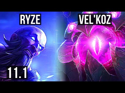 RYZE vs VEL'KOZ (MID) | 9/1/7, Legendary, 300+ games | EUW Diamond | v11.1