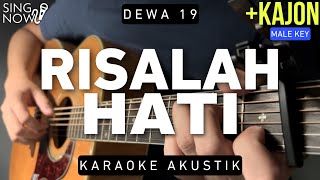 Download lagu Risalah Hati - Dewa 19 (Karaoke Akustik   Kajon) Male Key mp3