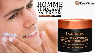 HOMME HIMALAYAN SALT DETOX FACE SCRUB CRÈME: For Skin Clarity & Anti-Ageing Renewal
