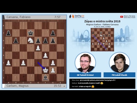 FIDE 2018 World Chess Championship - přímý přenos 7. partie, komentují Tadeáš Kriebel a Lukáš Vlasák