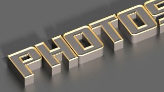 אפקט טקסט כסף תלת-ממדי במדריך Photoshop CS6 | 3d (פרק 1)