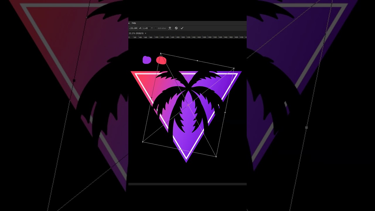 Minimal T-Shirt Design in Photoshop – Summer Vibes #shorts