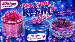 Beautiful Resin Jars DIY ✨💖 | Sparkly Handmade Resin Creations